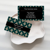 Fleur de Lis Patroon, Frans, Koninklijk, Crème, Gr Visitekaartje