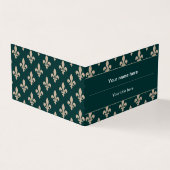 Fleur de Lis Patroon, Frans, Koninklijk, Crème, Gr Visitekaartjes (Buitenkant)