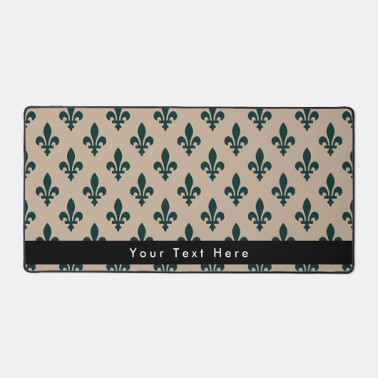 Fleur de Lis Patroon, Frans, Koninklijk, Groen Bureaumat (Voorkant)