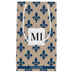 Fleur de Lis Patroon, Frans, Koninklijk, Marine Bl Klein Cadeauzakje