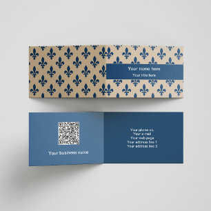 Fleur de Lis Patroon, Frans, Koninklijk, Marine Bl Visitekaartjes