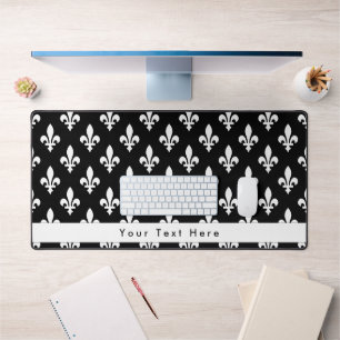 Fleur de Lis Patroon, Frans, Koninklijk, Wit Bureaumat