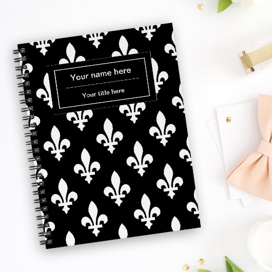 Fleur de Lis Patroon, Frans, Koninklijk, Wit Planner