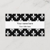 Fleur de Lis Patroon, Frans, Koninklijk, Wit Visitekaartje (Achterkant)