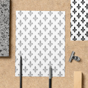Fleur de Lis Patroon, Frans, Koninklijk, Zwart Flyer