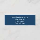 Fleur de Lis Patroon, Frans, Royal, Crème, Blauw Mini Visitekaartje (Voorkant)