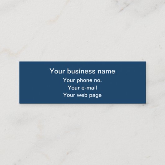 Fleur de Lis Patroon, Frans, Royal, Crème, Blauw Mini Visitekaartje (Voorkant)