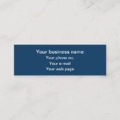 Fleur de Lis Patroon, Frans, Royal, Crème, Blauw Mini Visitekaartje (Voorkant)