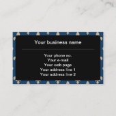 Fleur de Lis Patroon, Frans, Royal, Crème, Blauw Visitekaartje (Voorkant)