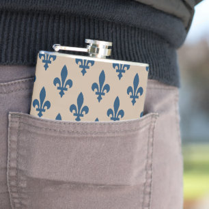 Fleur de Lis-patroon, Koninklijk Frans Blauw op Cr Heupfles