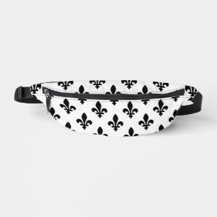 Fleur de Lis Patroon, Koninklijk Frans, Zwart op W Heuptasje