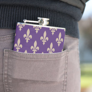 Fleur de Lis Patroon, Koninklijke Franse Crème op Heupfles