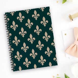 Fleur de Lis-patroon, Koninklijke Franse Crème op Notitieboek