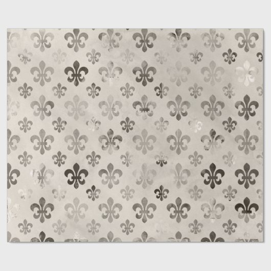Fleur de Lis patroon verdrietige decoupage Cadeaupapier (Vlak)