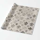 Fleur de Lis patroon verdrietige decoupage Cadeaupapier (Uitgerold)