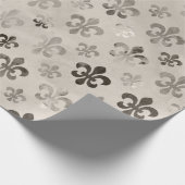 Fleur de Lis patroon verdrietige decoupage Cadeaupapier (Hoek)