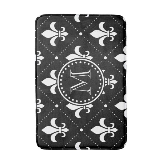 Fleur De Lis Pattern Badmat (Voorkant Verticaal)