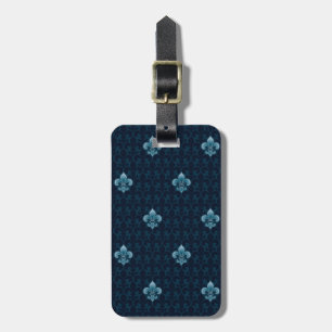 Fleur De Lis Pattern Bagagelabel