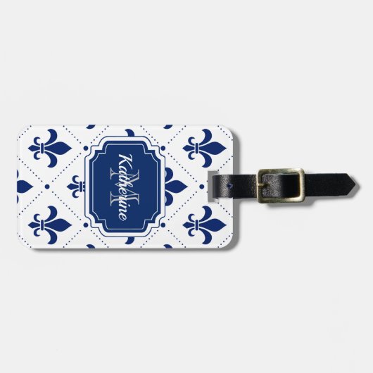 Fleur-de-lis Pattern Bagagelabel (Voorkant horizontaal)