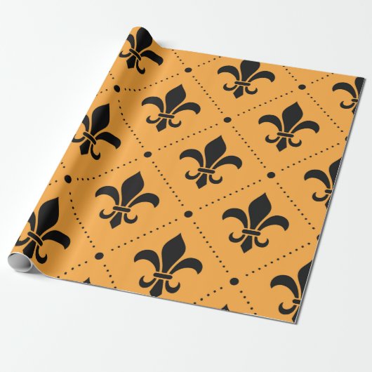 Fleur De Lis Pattern Cadeaupapier (Uitgerold)