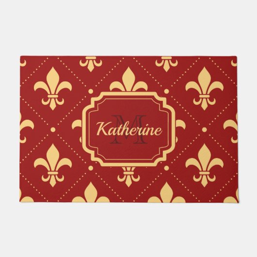 Fleur-de-lis Pattern Deurmat (Voorkant)