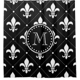 Fleur De Lis Pattern Douchegordijn