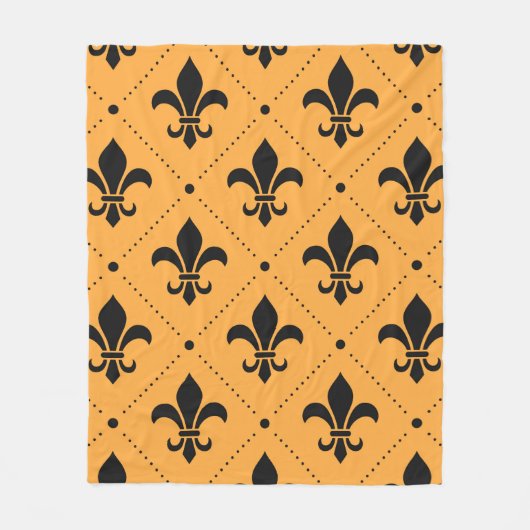 Fleur De Lis Pattern Fleece Deken (Voorkant)