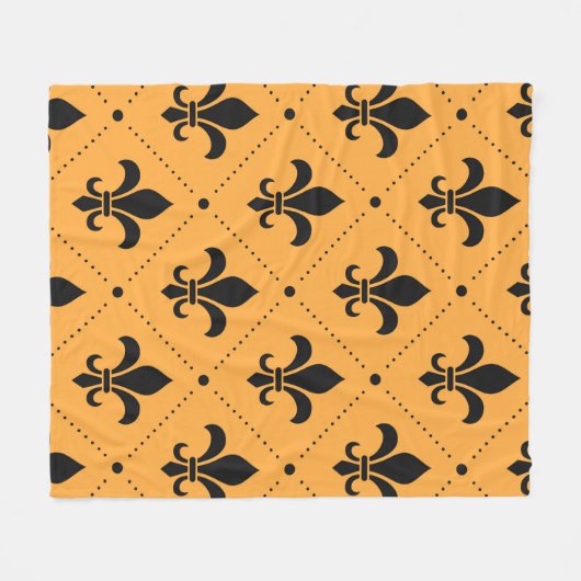 Fleur De Lis Pattern Fleece Deken (Voorkant (Horizontaal))