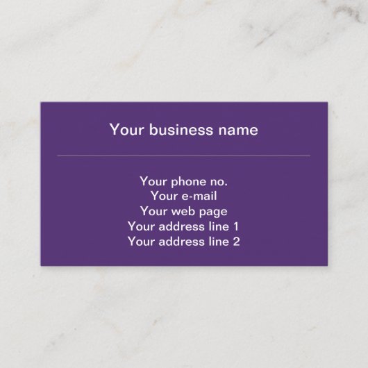 Fleur de Lis Pattern, Frans, Royal, Crème, Paarse Visitekaartje (Voorkant)