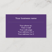 Fleur de Lis Pattern, Frans, Royal, Crème, Paarse Visitekaartje (Voorkant)