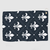 Fleur-de-Lis Pattern Golfhanddoek (Horizontaal)