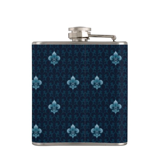 Fleur De Lis Pattern Heupfles (Achterkant)