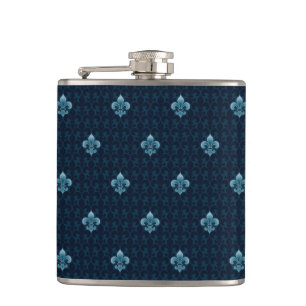 Fleur De Lis Pattern Heupfles