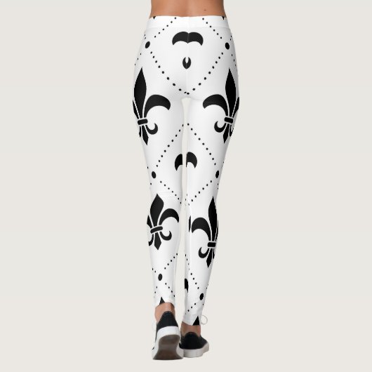 Fleur De Lis Pattern Leggings (Achterkant)
