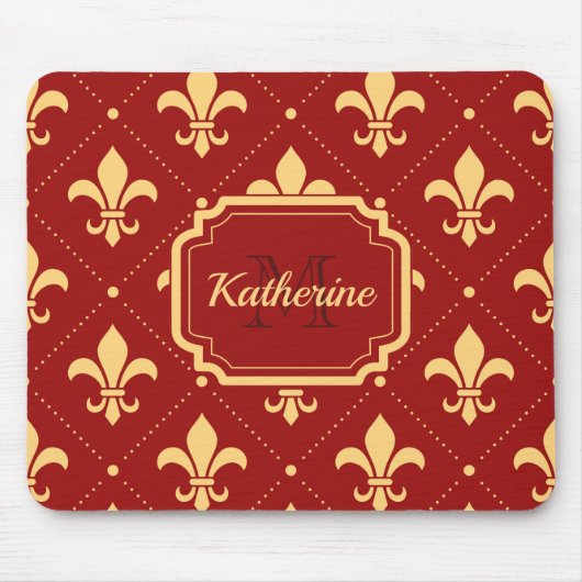 Fleur-de-lis Pattern Muismat (Voorkant)