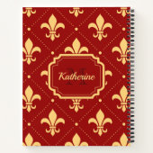 Fleur-de-lis Pattern Notitieboek (Achterkant)