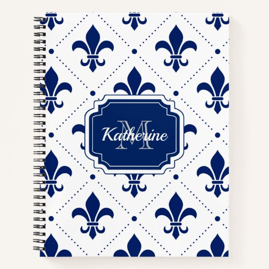 Fleur-de-lis Pattern Notitieboek (Voorkant)