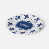 Fleur-de-lis Pattern Papieren Bordje (Gekanteld)