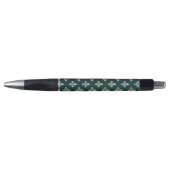 Fleur de Lis Pattern, Royal Franse crème op groen Pen (Voorkant)