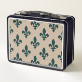 Fleur de Lis Pattern, Royal French Green on Cream (Achterkant)