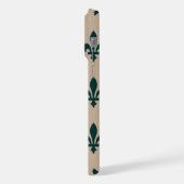 Fleur de Lis Pattern, Royal French Green on Cream iPhone Hoesje (Linkerkant)