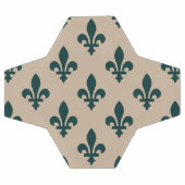 Fleur de Lis Pattern, Royal French Green on Cream Voetbal (Enkel)