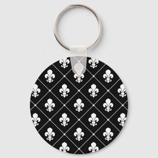 Fleur De Lis Pattern Sleutelhanger (Voorkant)