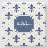 Fleur-de-lis Pattern Stenen Onderzetter (Voorkant)