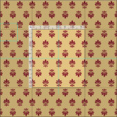 Fleur De Lis Pattern Stof (Delen)