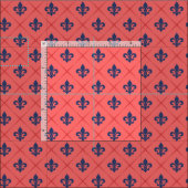 Fleur De Lis Pattern Stof (Delen)
