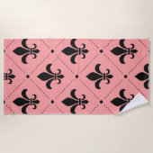 Fleur De Lis Pattern Strandlaken (Voorkant)