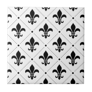 Fleur De Lis Pattern Tegeltje