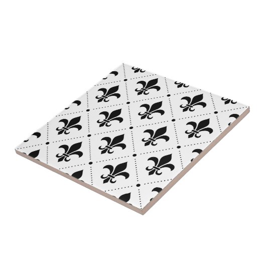 Fleur De Lis Pattern Tegeltje (Zijkant)