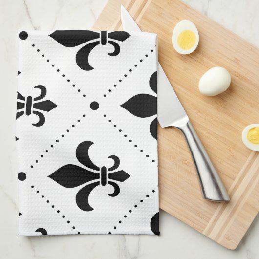 Fleur De Lis Pattern Theedoek (Quarter Fold)